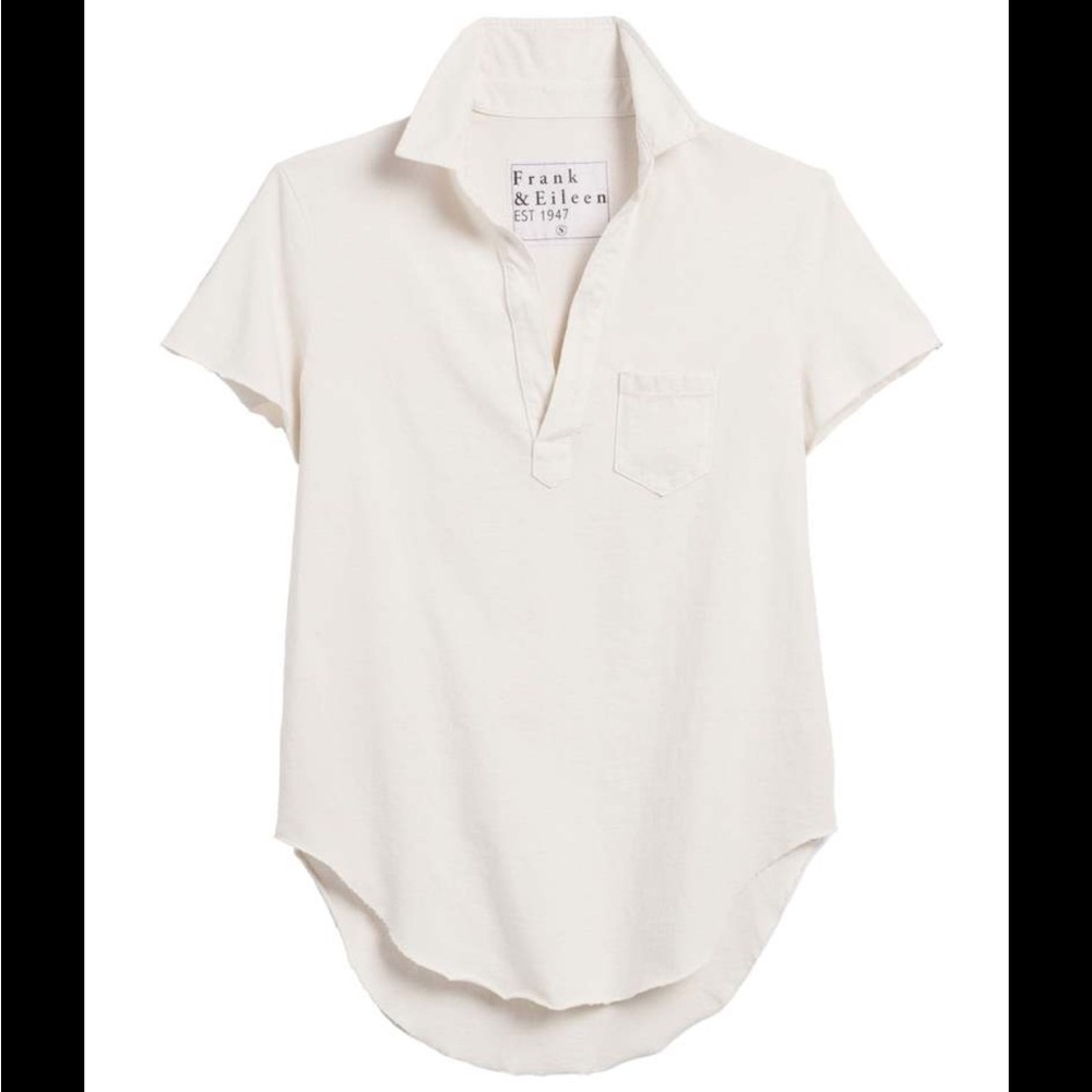Frank & Eileen Charlotte Perfect Polo in Vintage White